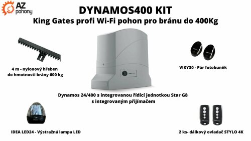 Dynamos400 Kit - King Gates profi Wi-Fi pohon pro bránu do 400 kg